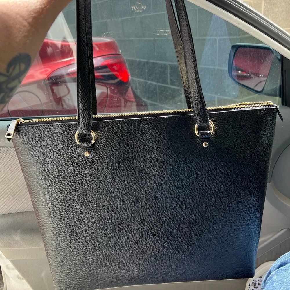 Brand new black Coach Tote purse. - Picture 1 of 5